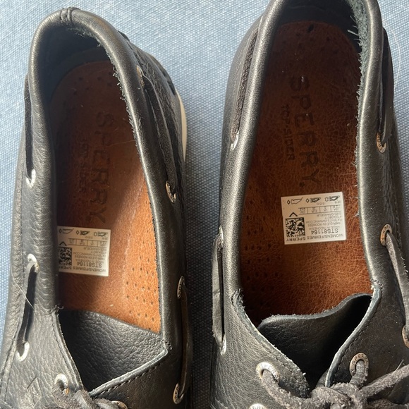 Sperry Top-sider- Black Leather Size 7.5 - Picture 2 of 5